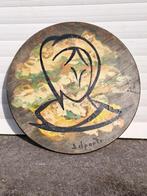 huile sur panneau signe charles delporte, Ophalen of Verzenden