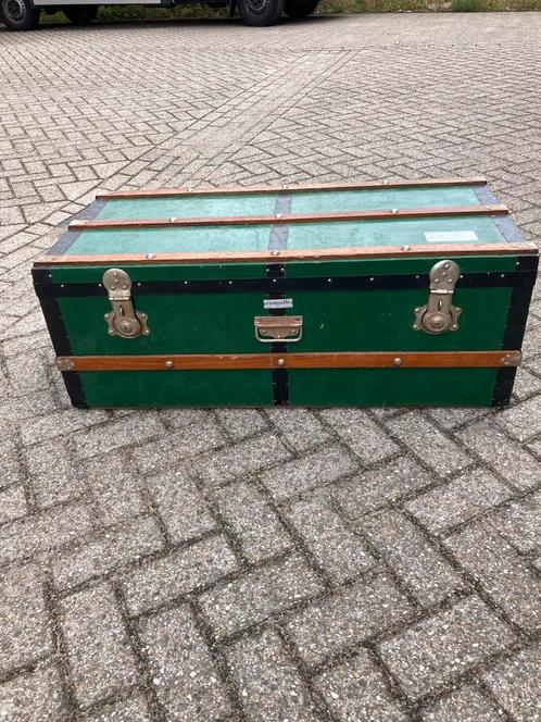 Mooie oude houten hutkoffer ,scheepskist ,in topstaat, Huis en Inrichting, Woonaccessoires | Kisten, Gebruikt, Ophalen