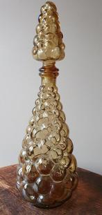 Bouteille en verre Empoli avec bouchon/verre italien/carafe, Antiquités & Art, Enlèvement ou Envoi