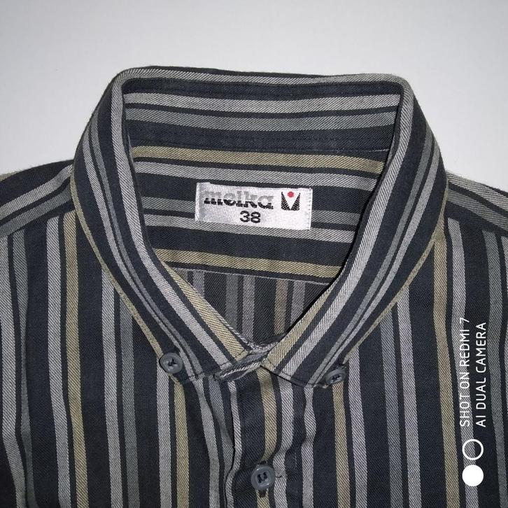 MELKA 38 shirt met lange mouwen., Kleding | Heren, Overhemden, Gedragen, Halswijdte 38 (S) of kleiner, Zwart, Ophalen of Verzenden