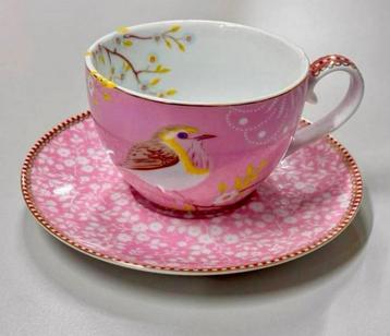 Tasse et soucoupe à café Pip Studio Early Bird Pink - New, Enlèvement ou Envoi
