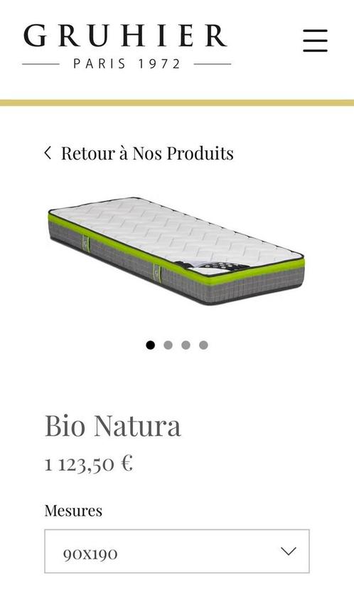 Matelas 1 personne GRUHIER - Neufs !, Huis en Inrichting, Slaapkamer | Bedden, Nieuw, Eenpersoons, 80 cm, 200 cm, Overige materialen