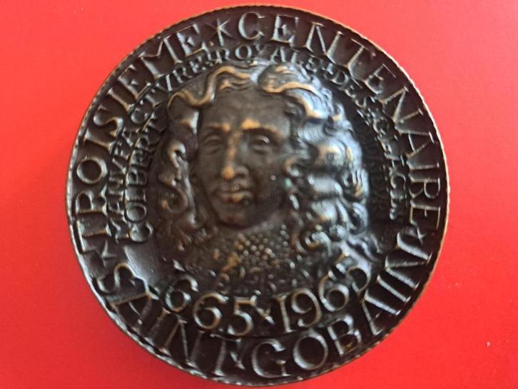 1965 : France : médaille de bronze de Saint Gobain, Timbres & Monnaies, Pièces & Médailles, Bronze, Envoi