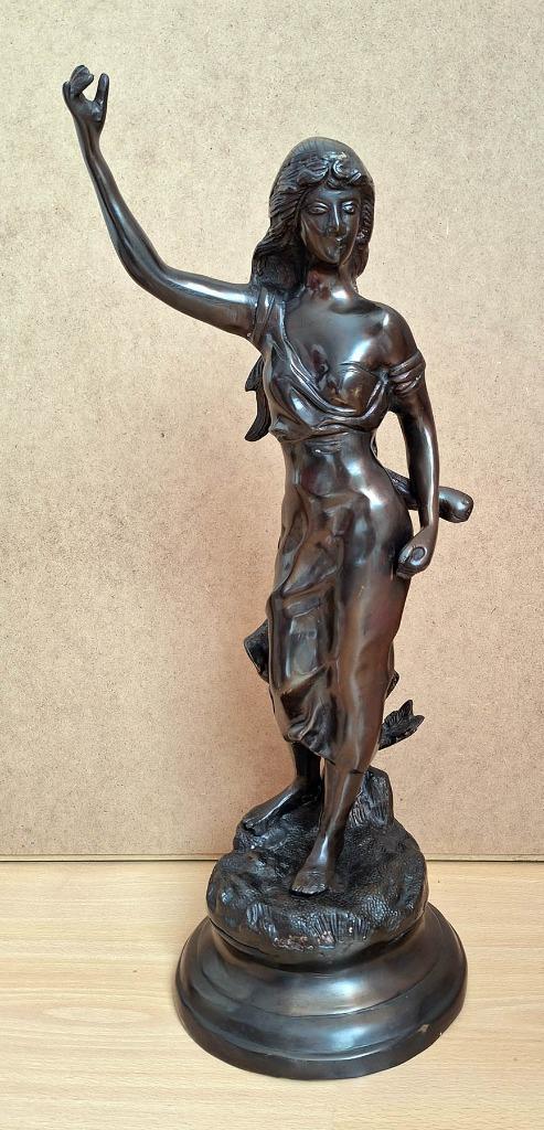 bronzen beeld vrouwelijke nimf, Antiek en Kunst, Antiek | Brons en Koper, Brons, Ophalen of Verzenden