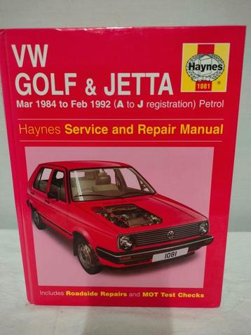 Haynes Service and Repair Manual VW Golf & Jetta 1984 - 1992 beschikbaar voor biedingen