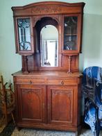 Meuble ancien double corps avec carreaux biseautés., Enlèvement, Utilisé
