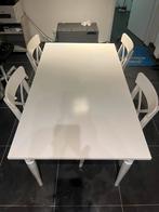 Tafel keukentafel 87x 155 / 87x215 met 4 stoelen, Enlèvement, Comme neuf
