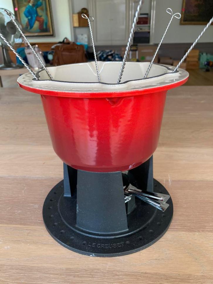 Fondueset Le Creuset XS, Elektronische apparatuur, Fonduesets, Zo goed als nieuw, Fondueset, Brander, Ophalen