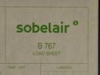 Sabena Sobelair Document Load Sheet B767 July1995, Verzamelen, Ophalen of Verzenden, Nieuw