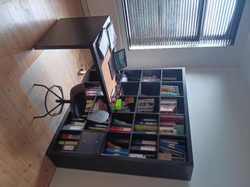 Etagère bibliothèque et bureau, Enlèvement, Utilisé