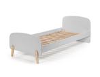 Kinderbed + nachtkast (licht grijs) Kiddy van Vipak, Huis en Inrichting, Ophalen, 90 cm, Eenpersoons, Zo goed als nieuw