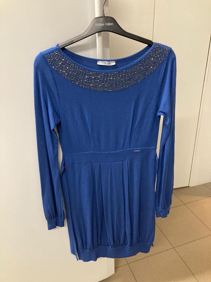 Feestkleding, Kleding | Dames, Jurken, Zo goed als nieuw, Maat 38/40 (M), Blauw, Ophalen of Verzenden