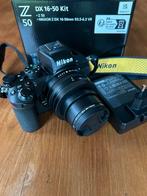 Nikon Z50 body + lens Nikkor Z DX 16-55mm f/3.5-6.3 VR, Audio, Tv en Foto, Fotocamera's Digitaal, Ophalen, Zo goed als nieuw, Nikon