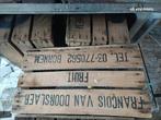 Oude houten kisten met fruitdecoratie, Ophalen, Gebruikt, Hout