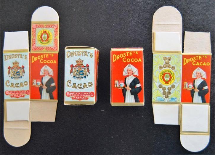 DROSTE MINIATUUR CACAO DOOSJES 3.5 X 2.0 X 2.0, Verzamelen, Blikken, Nieuw, Overige, Droste, Ophalen of Verzenden