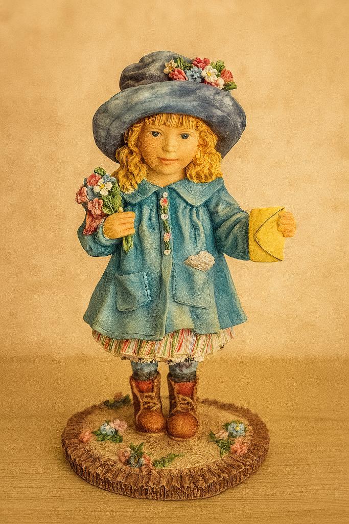 Porseleinen beeldje “With Love” – Christine Haworth, Antiek en Kunst, Antiek | Porselein, Ophalen
