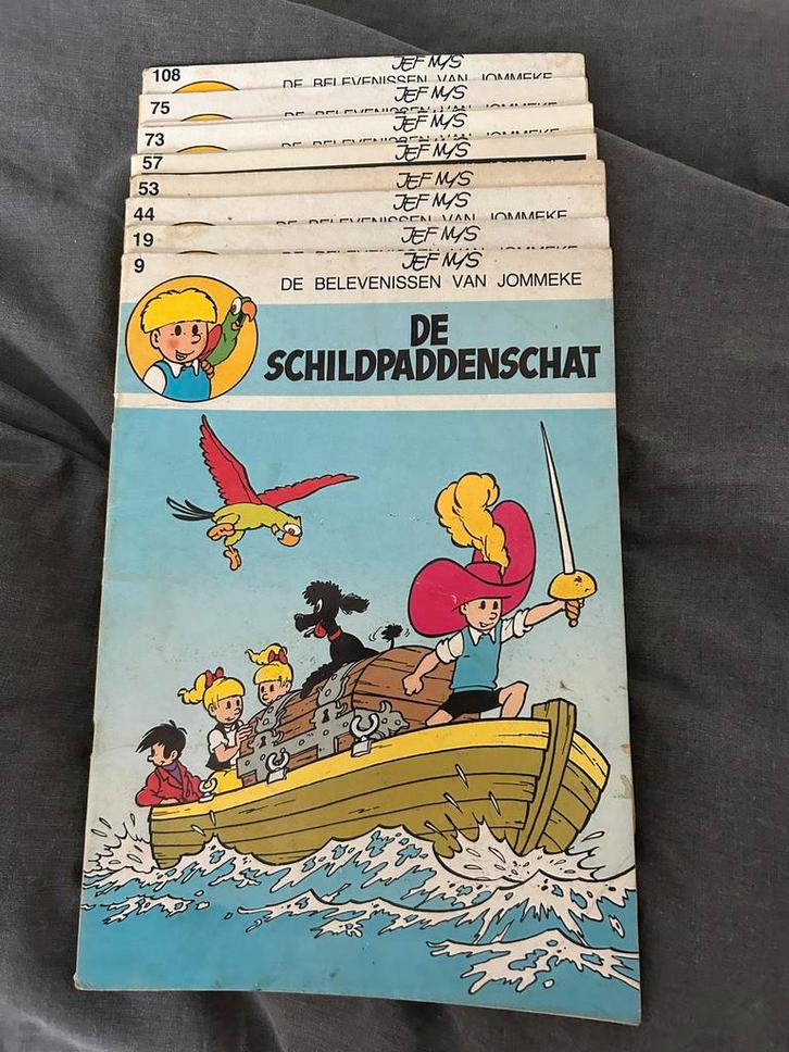 Jommeke zwart-wit 9-19-44-53-57-73-75-108, Boeken, Stripverhalen, Gelezen, Ophalen