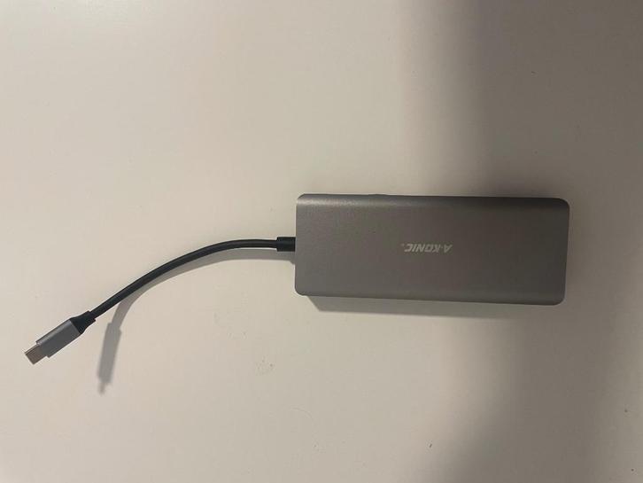 A-Konic 12-in-1 USB-C docking station, Computers en Software, Dockingstations, Zo goed als nieuw, Docking station, Laptop, Ophalen