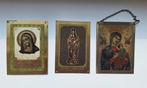 3 koperen plaatjes Onze Lieve vrouw, Antiquités & Art, Antiquités | Objets religieux, Enlèvement ou Envoi
