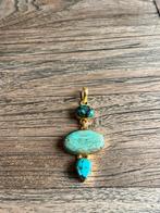 collier pendentif chrysocolle turquoise, Avec pierre précieuse, Or, Bleu, Enlèvement ou Envoi