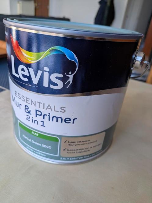 Levi's essentials, herbal green, 2.5 L, Doe-het-zelf en Bouw, Verf, Beits en Lak, Nieuw, Verf, Minder dan 5 liter, Groen, Ophalen