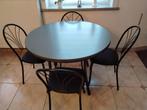 Ronde tafel + 4 stoelen, Huis en Inrichting, Ophalen, Zo goed als nieuw