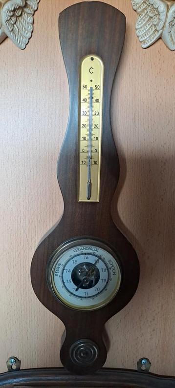 Oude barometer met kwikthermometer, Enlèvement, Comme neuf