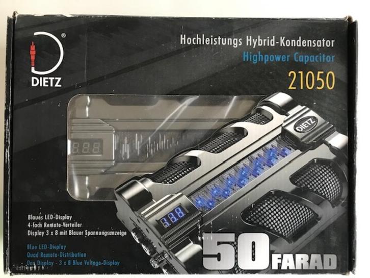 Dietz 21050 – 50F capacitor, Auto diversen, Autospeakers, Nieuw, Ophalen of Verzenden