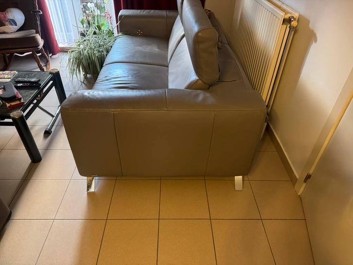 3-zits leren fauteuil met elektrische relaxfauteuil, Huis en Inrichting, Zetels | Zetels en Chaises Longues, Gebruikt, Leer, Ophalen