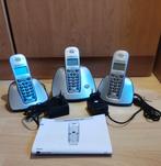 Triple téléphone fixe sans fil marque Belgacom twist 355, Comme neuf, Enlèvement ou Envoi, 3 combinés
