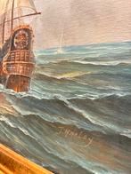 Handgeschilderd maritiem schilderij – gesigneerd J. Harley, Ophalen