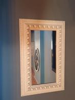 Miroir rectangulaire crème moulures irisées, Ophalen, Rechthoekig, Minder dan 50 cm, Minder dan 100 cm