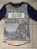 Blauwe longsleeve Vingino Aviation - 128, Kinderen en Baby's, Kinderkleding | Maat 128, Gebruikt, Ophalen of Verzenden, Vingino