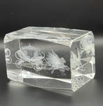 Kristal glas laserblok prachtige koets, Antiek en Kunst, Ophalen of Verzenden