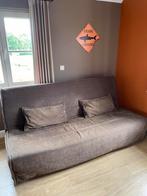 Bruin zetelbed + 2 kussens en dekbed, Huis en Inrichting, Ophalen, Gebruikt, Bruin