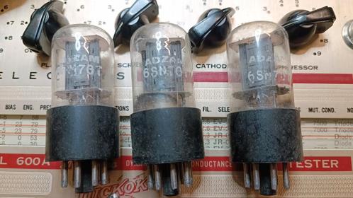 ADZAM 6SN7GT zeldzame Philips fabriek buizen getest, Antiek en Kunst, Antiek | Tv's en Audio, Ophalen of Verzenden
