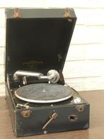 Antieke grammofoon in werkende staat: bieden v.a. 100€, Antiek en Kunst, Antiek | Tv's en Audio, Ophalen of Verzenden