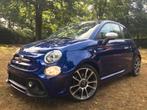 FIAT 500 abarth cabrio automaat 2016, Auto's, Abarth, Euro 5, Cabriolet, Blauw, Leder