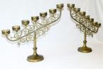 Paar bronzen kerkkandelaars (6 takken), Antiek en Kunst, Ophalen