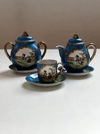 OUD Japans Satsuma porselein tea set Japanese blue porcelain, Enlèvement ou Envoi