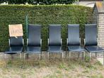 5 stoelen, gratis, Maison & Meubles, Chaises, Enlèvement, Modern, Cuir, Noir