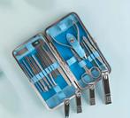 19 delig profesioneel manicure/pedicure set blauw, Nieuw, Ophalen of Verzenden, Hand- en Voetverzorging