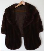 Vintage minkcape, jas of stola met zakken uit 1962, Maat 38/40 (M), Ophalen of Verzenden, Bruin, Zo goed als nieuw