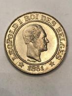 Munt België 20 cent 1861 Leopold I uitzonderlijke kwaliteit, Ophalen of Verzenden, Overig, Losse munt