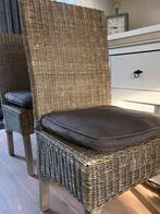 6 keuken/eerkamerstoelen, Huis en Inrichting, Ophalen, Gebruikt, Bruin, Hout