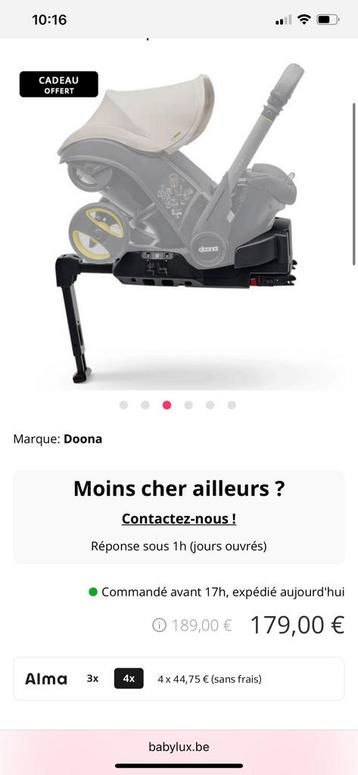 Base isofix pour Doona, Enlèvement, Comme neuf, Poussette combi, Autres marques