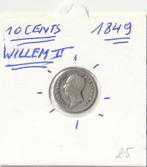 WILLEM II-10 CENTS 1849, Ophalen of Verzenden, Zilver