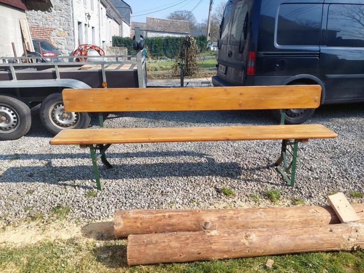 2 bancs en bois, Jardin & Terrasse, Bancs de jardin, Utilisé, Bois, Enlèvement