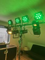 statief met 4 x led planospot en 4 sfeerverlichtingen, Enlèvement, Utilisé, Lumières, Commande sonore