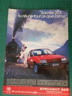 Peugeot 205 - publicité papier - 1987, Collections, Marques & Objets publicitaires, Autres types, Utilisé, Enlèvement ou Envoi
